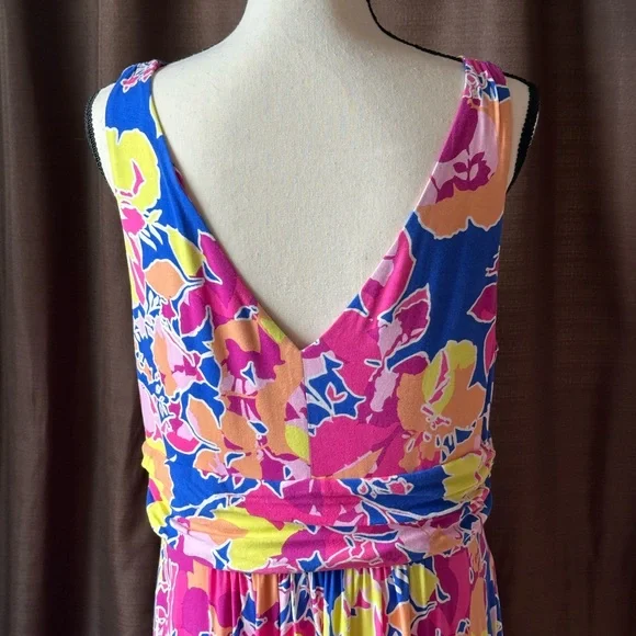 Pappagallo Multi-Colored Maxi Dress Size XL - Picture 3 of 6